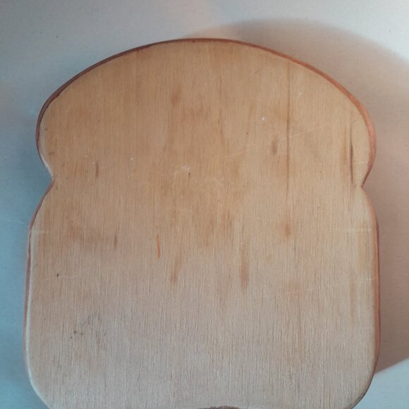 Handpainted Wood Plaque Bread Shaped Wall Decor Kitchen, Cook, Baker Gift - Picture 2 of 5